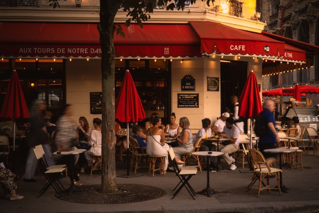 quiet paris cafe interior